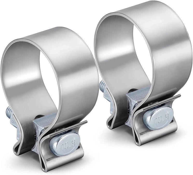 VPZMT 1.75" Muffler Exhaust Clamp Fit for Harley Touring/Street Glide/Electra Glide/Road King/Road Glide, Stainless Steel 304 - Image 4